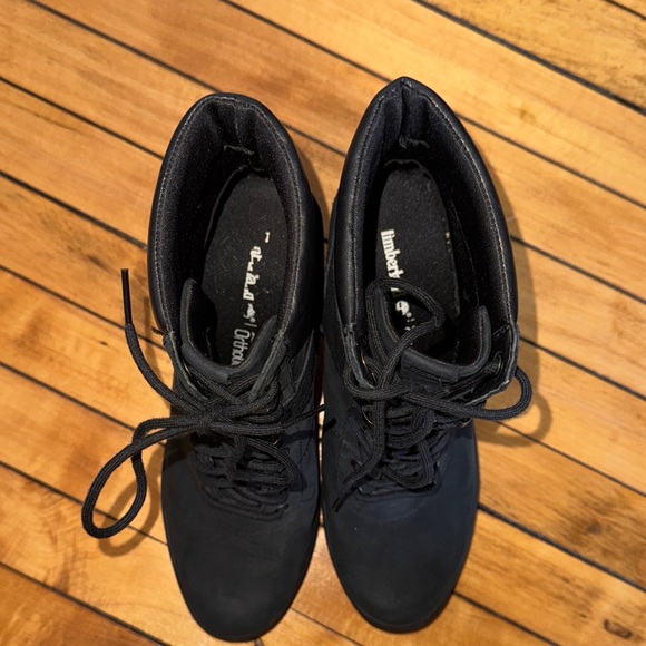 Timberland Camdale Women's Black Lace-Up Heeled Boots - Size 7.5 - Picture 8 of 9